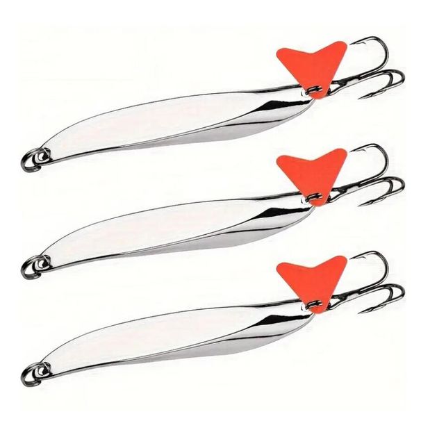 10PCS/3PCS Spinner Trout Fishing Spoon Metal Spoon Fishing Lure Sea Fishing Jigs 10g Bass Hard Bait With Hooks_desvips.com