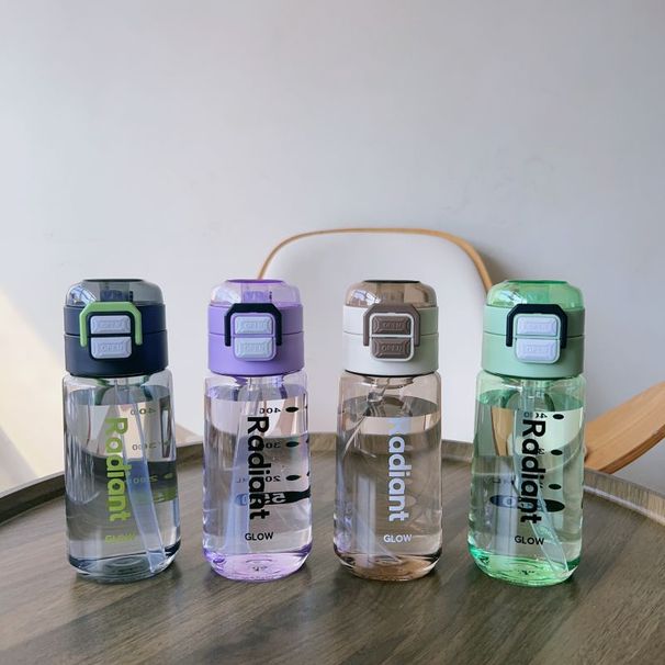 Double Drinking Water Plastic Summer High-Value Student Portable High-Temperature Resistant With Straw Unisex Outdoor_desvips.com
