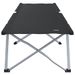 Foldable Camping Bed - Oxford Fabric With Steel Frame - Gray/Black - 194 X 64 X 42 Cm_desvips.com