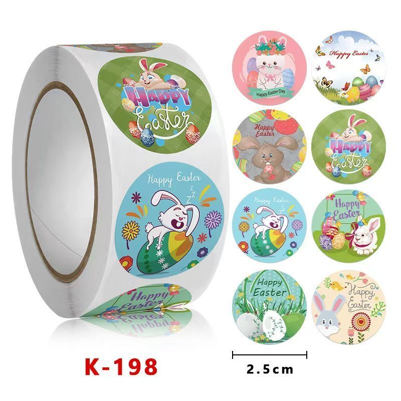 500 Easter Cartoon Stickers, Cute Creative Decorative Sealing Label Stickers_desvips.com