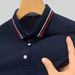 Men's Summer New Business Polo Shirt Turn-Down Collar Ice Silk Quick-Dry Short Sleeve T-Shirt Men_desvips.com