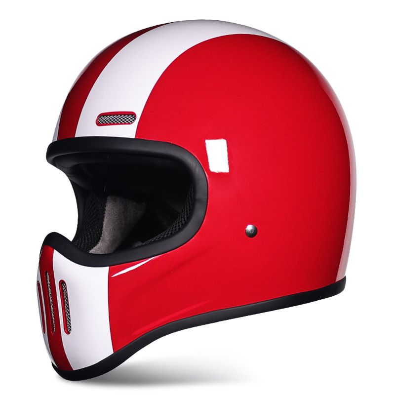 fiberglass small helmet retro helmet motorcycle cruise pedal motorcycle full helmet men and women helmet Bluetooth_desvips.com
