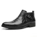 Winter Mens Elegant Boots Ankle Non Slip Leather Shoes British Zip Black Knight Boots Pointed Punk Platform Male Booties_desvips.com