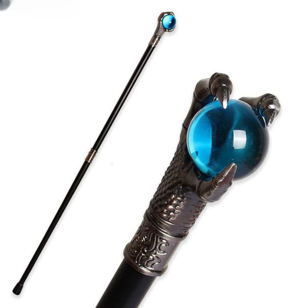 High Quality Dragon Claw With Lake Blue Ball Man Fashion Party Walking Canes Women Elegant Vintage Cosplay Walking Cane 93cm_desvips.com