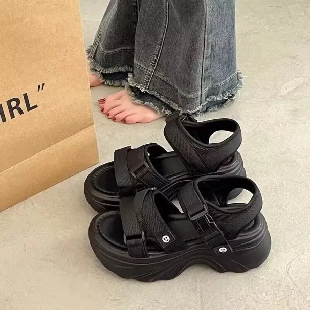 New Summer One Belt Versatile Sports Fashion Sponge Cake Roman Trendy Thick Bottom Sandals Casual Shoes Women Ddmysaturn_desvips.com