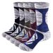 YUEDGE Men's Moisture Wick Breathable Cushion Crew Work Thick Cotton Outdoor Sports Socks For Men Size 37-46 EU_desvips.com