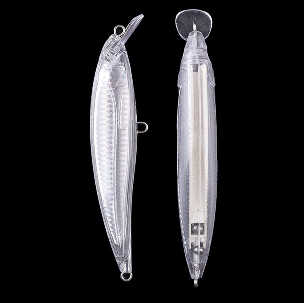 Chan'sHuang 10PCS Unpainted Blanks Bait 16cm 38g Laser Minnow Wire Go Through Body Withstand Higher Tension Fishing Lure_desvips.com