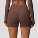 Women’s Clothing Sanded Solid Color Pocket High Waist Tight High Elastic Yoga Shorts Sports Running Fitness Three Quarter Pants Women_desvips.com