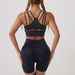 Sand Wash Seamless Knit Set Ribbed Sexy Top High Waist Butt-Lifting Sports Yoga Pants_desvips.com