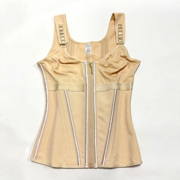 Shapewear Women Colombian Fajas Waist Trainer Tummy Control Vest Body Shaper 17 Steel Bones 3-Row Hooks Zipper_desvips.com