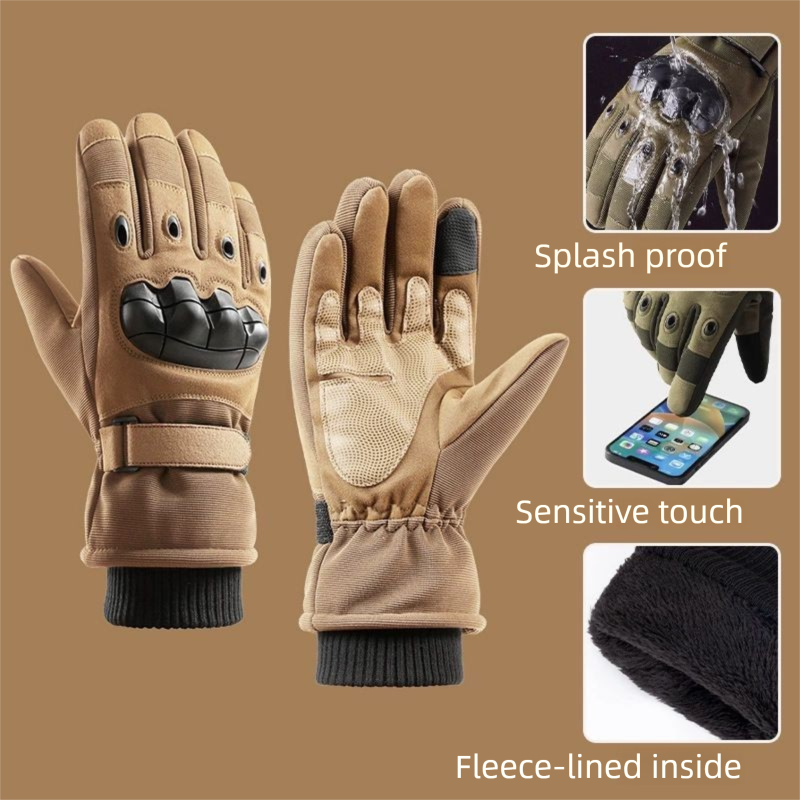 Fleece-lined Warm Cold-proof Ski Tactical Gloves Winter Outdoor Training Riding Non-slip Wear-resistant Motorcycle Men_desvips.com