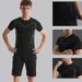 Sports Tights Men's Summer Outdoor Fitness Clothes Suit Quick Drying Men's T Shirt Training Running Elastic Breathable Vest_desvips.com