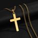 Cross Necklace For Men, Fashionable Vacuum-plated Necklace, Trendy And Cool, Unisex Stainless Cross Pendant Jewelry,_desvips.com