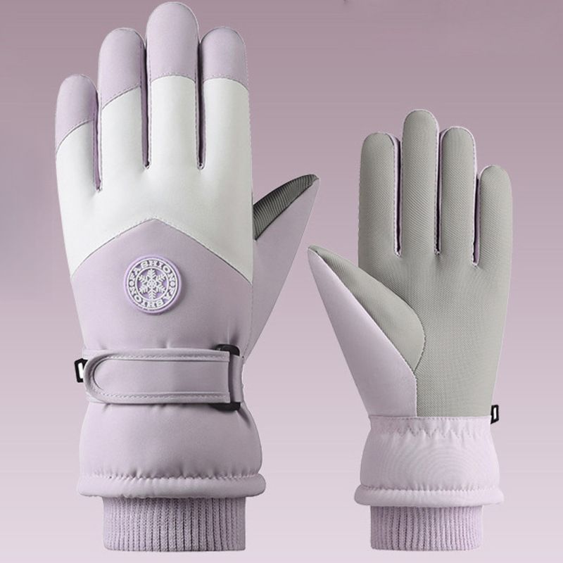 Ski Gloves Winter Men And Women Outdoor Riding Windproof Coldproof Anti Slip Touch Screen Gloves Plus Velvet Thickened Warm Gloves_desvips.com
