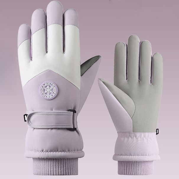 Ski Gloves Winter Men And Women Outdoor Riding Windproof Coldproof Anti Slip Touch Screen Gloves Plus Velvet Thickened Warm Gloves_desvips.com