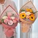 Mother's Day Artificial Eternal Flower Carnation Sunflower Bouquet For Mom, Or Mother-in-law, Crocheted Yarn Flowers_desvips.com