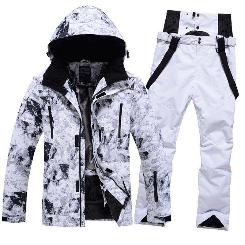Cross-border E-commerce Suit Set For Couples, Windproof, Waterproof, Warm, Single Double Board Ski Jacket And Pants, One_desvips.com