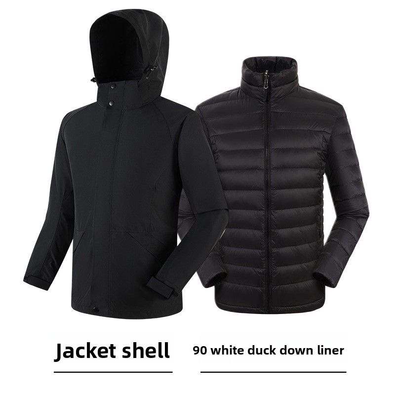 New National Standard GB/T32614-2023 II Grade Jacket With Detachable Down Liner Three-in-One Unisex Two-Piece Set_desvips.com