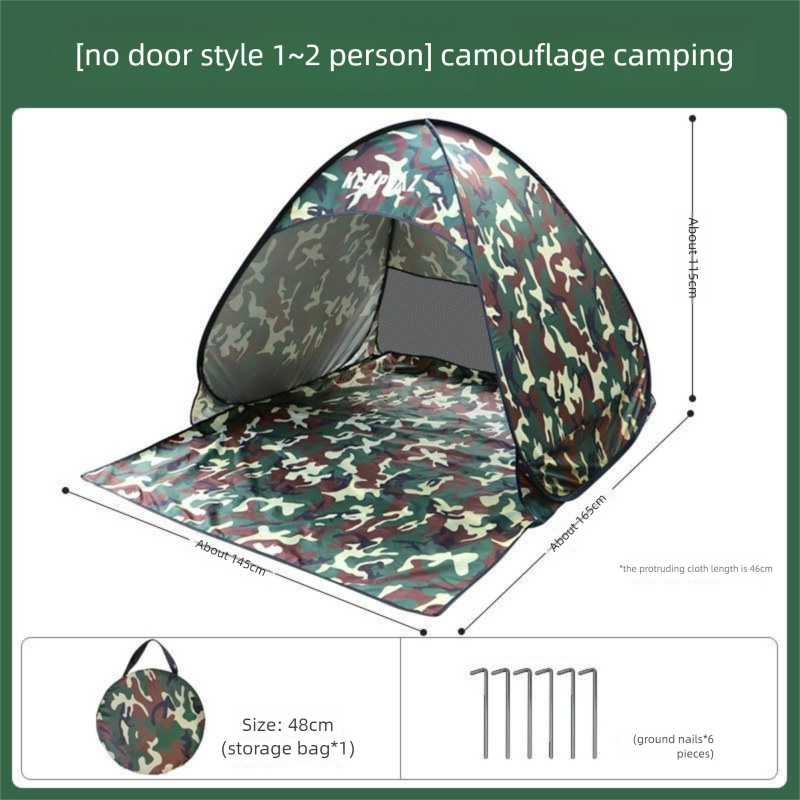 Tent Outdoor Camping Canopy Family Portable Folding Double Sunshade Single Simple Equipment Adult Travel Children_desvips.com