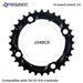 Haomeng Prowheel Mountain Bike Hollow Repair 22T 32T 42T Single Tooth Chainring_desvips.com