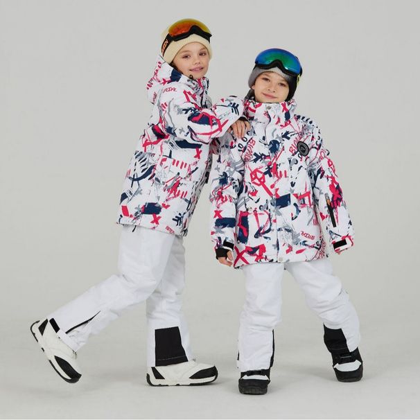 Children's Ski Suit Set Snowboarding Skiing, Thickened And Warm For Outdoor Skiing_desvips.com