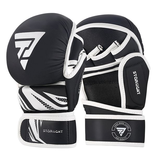 Half Finger Professional PU Leather MMA Fighting Martial Arts Boxing Karate Muay Thai Training Gloves Men's_desvips.com