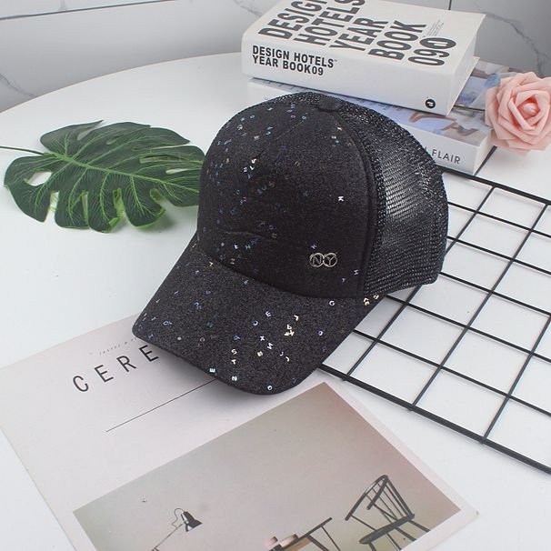 Women's Trendy Baseball Cap With Sequins, Versatile, Sun-protective Visor Hat For Spring, Summer, And Autumn Internet Celebrity Trends_desvips.com