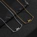 New Stylish And Simple Curved Necklace, Personalized Stainless Steel Jewelry, Cute Walking Cat Collarbone Chain Necklace_desvips.com