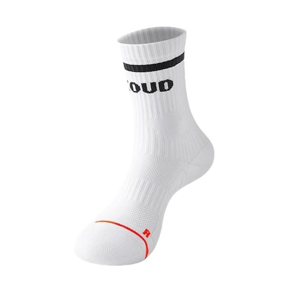 Women's Mid Calf Sports Socks Odor Resistant Professional Running Fitness Badminton Hiking Terry Cloth Bottom Long Socks_desvips.com