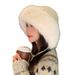 Winter For Women, Plush Warm High-End Hat, Versatile Face-Slimming Headwrap, Outdoor Ear Protection Knitted Hat_desvips.com