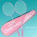 Delhui - Double Rackets, Genuine, Durable, Ultra-Light, Alloy Rackets For Adults, Badminton Racket Set_desvips.com