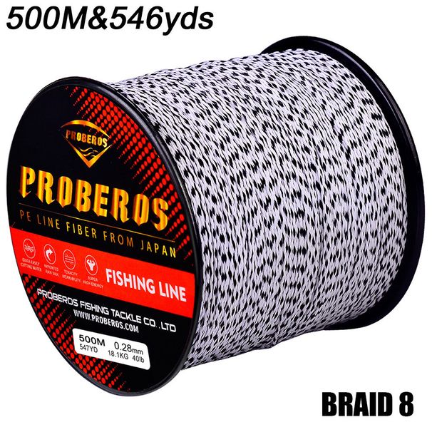 Fishing Lines 8 Braids 500m Fishing Line PE Braided Powerful Horse Fishing Line Main Line For Rock Fishing And Sea Fishing_desvips.com