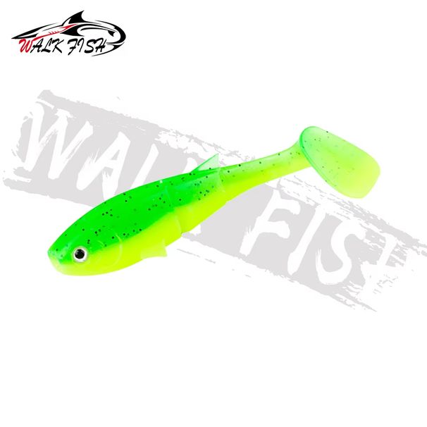 WALK FISH 6PCS 7cm 4.5g New Soft Lure Shad Paddle Tail Fake Artificial Bait Fishing Gear Sea Fishing Jigging Lure Fresh Water_desvips.com