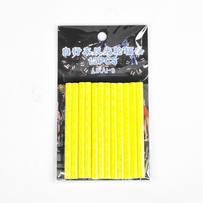Outdoor Color Bicycle Wheel Reflective Spokes Bicycle Reflective Hot Wheel Steel Wire Strip ABS Plastic Reflective Card Strip_desvips.com