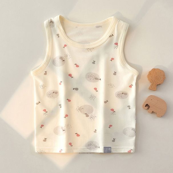 Infant Summer Modal Vest Children's Short Sleeve Sleeveless Top Toddler Baby Close-fitting Base Shirt Thin New_desvips.com