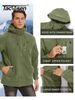 TACVASEN Spring Winter With Hoodie Mens Fleece Jacket Full-Zip Up Outdoor Windproof Hooded Warm Work Coat_desvips.com