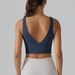 V-shaped Beautiful Back And Cloud Feeling Integrated Cup Sports Bra, Tight Fitting High Elasticity Running Fitness Yoga_desvips.com