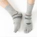 Pairs Man Short Toe Sport Compression Cotton Sweat-Absorbing Badminton Tennis Bike Run Basketball 5 Finger Travel Socks_desvips.com