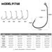 Barbed Soft Worm Single High Carbon Steel Bulk Hooks Wide Belly Crank Hook Sea Fishing Supplies_desvips.com