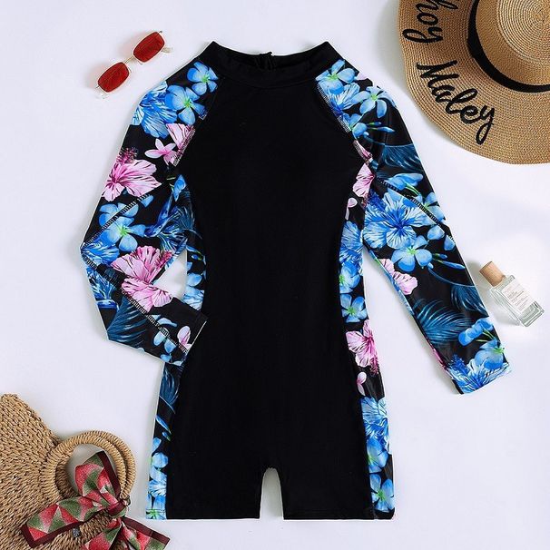 Women's Sexy Long Sleeve Rash Guard Swimsuit - UPF 50+ Sun Protection High Waist Tummy Control & Quick-Dry Fabric For Surfing Beach & Pool_desvips.com