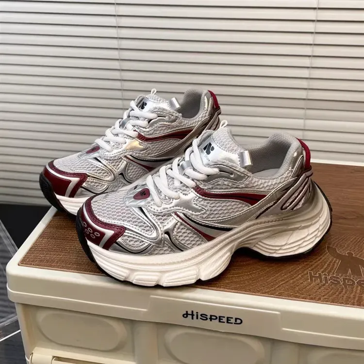 Designer For Women New Quality Running Shoes White Red Sier Breathable Outdoor Casual Trainers Sneakers 35-40_desvips.com