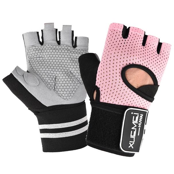 Fitness Half Finger Gloves Men And Women Training Gym Dumbbell Exercise Sports Cycling Butterfly Mesh Breathable Thin_desvips.com