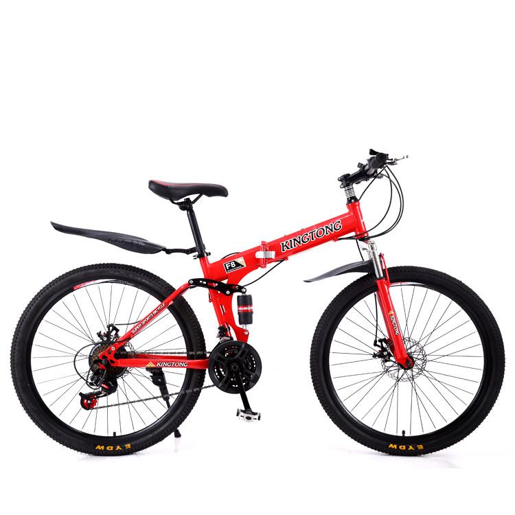 JINT Folding 24/ 26inch Adult Mountain Bike Variable Speed Dual Shock Absorption Off-Road Bicycle_desvips.com