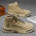 Men's Workwear High-Top Boots | Non-Slip Lace-Up Outdoor Sneakers_desvips.com