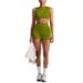 Seamless Hip Lifting Yoga Suit Set Tummy Control Fitted Running Sports Fitness Vest Two Piece Outfit for Women_desvips.com