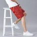 Cross-border Summer Pure Cotton Sports Casual Shorts For Men, Thin Beach Shorts, Straight Loose Camouflage Mid-length_desvips.com
