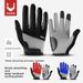 Wear-resistant Microfiber Breathable Shock-absorbing Bicycle Anti-slip Fitness Touchscreen Full-finger Cycling Gloves_desvips.com