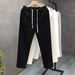 New Cross-border Simple And Stylish White Pants For Men, Trendy Slim Straight Casual Pants, New Autumn Men's Trousers_desvips.com