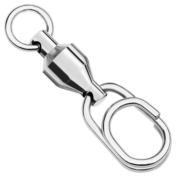 Stainls Steel Quick Release Oval Snap Bearing Swivel Sea Iron Plate Eight-shaped Ring Connector Fishing Gear_desvips.com