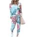 Women's Clothing autumn and winter printed casual long sleeved women's sports suit_desvips.com